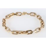 585 Gold Panzerarmband, 14K gold curb bracelet,