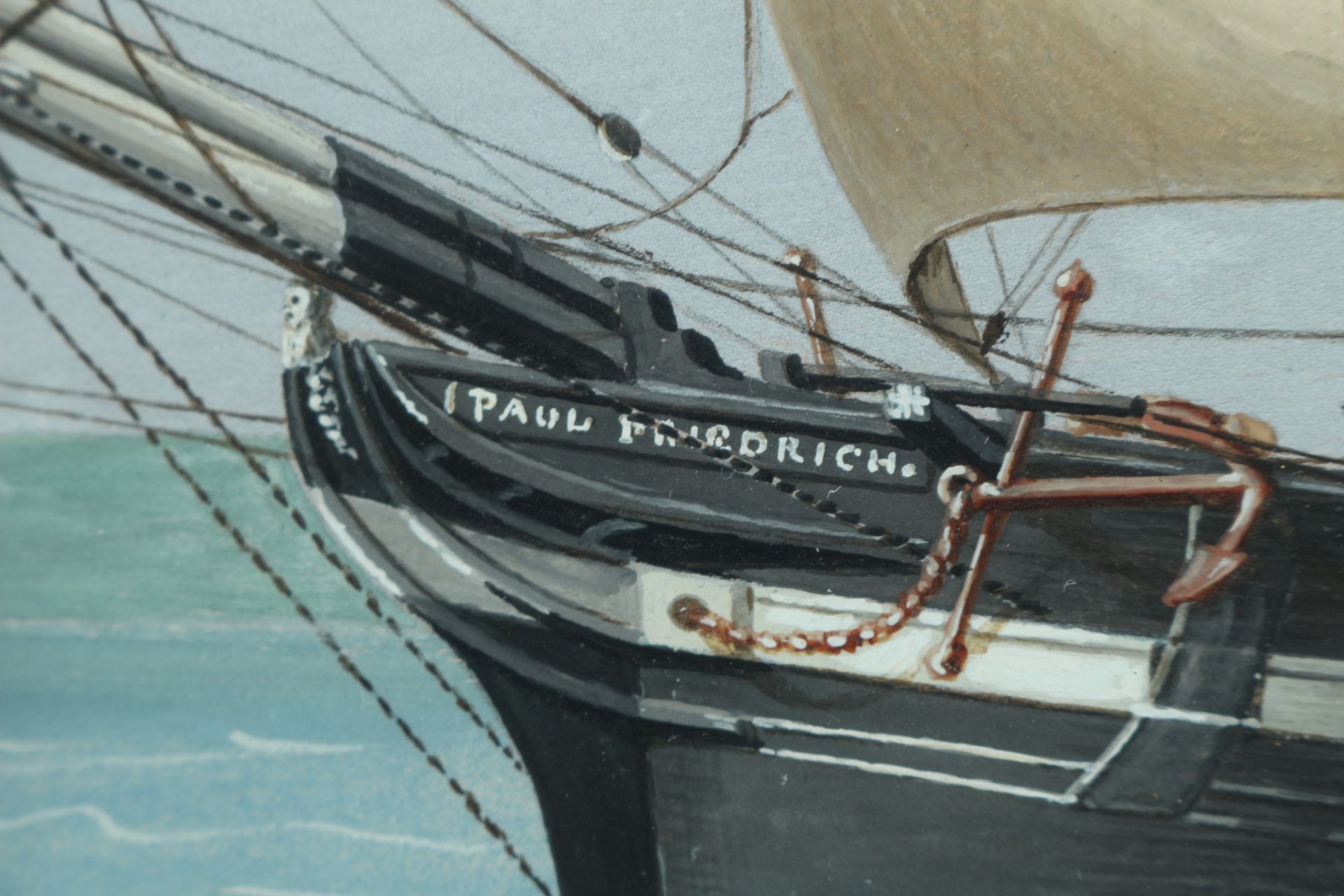 Unbekannter Marinemaler von 1859 niederländische Segelschiffe im Aufbruch, unknown marine painter du - Bild 4 aus 4
