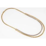 585 Gold Collier / zweireihige Halskette, 14K gold necklace,