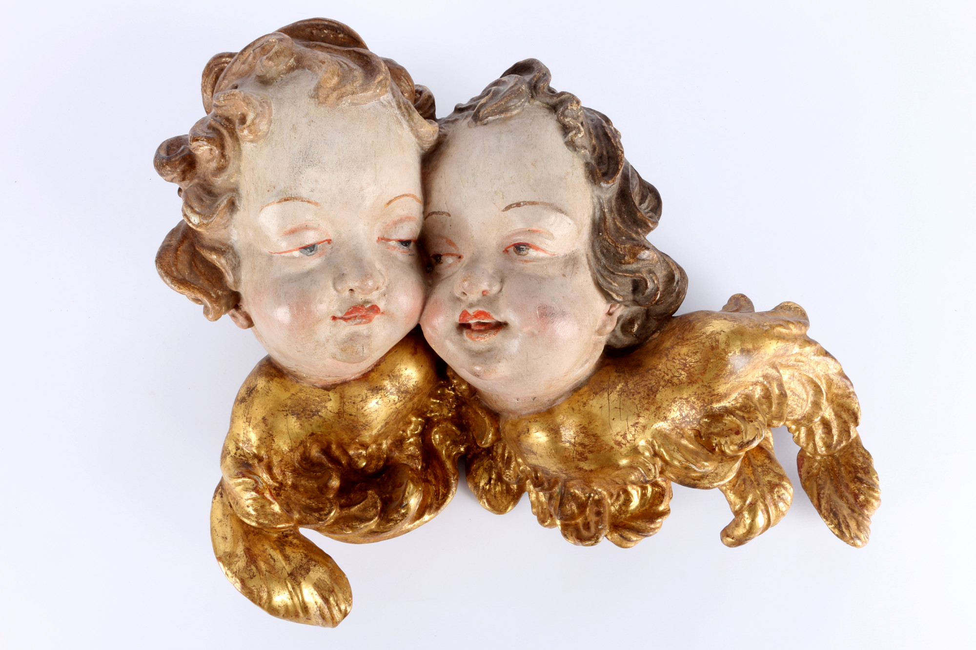 2 cherub sculptures 19th century, Putti Engel Skulpturen 19. Jahrhundert, - Image 2 of 6