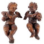 Barock Paar Putten Engel 18. Jahrhundert, baroque pair of cherubs 18th century,