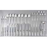 Georg Jensen Continental 925 Silber 47-teiliges Restbesteck, sterling silver cutlery lot,