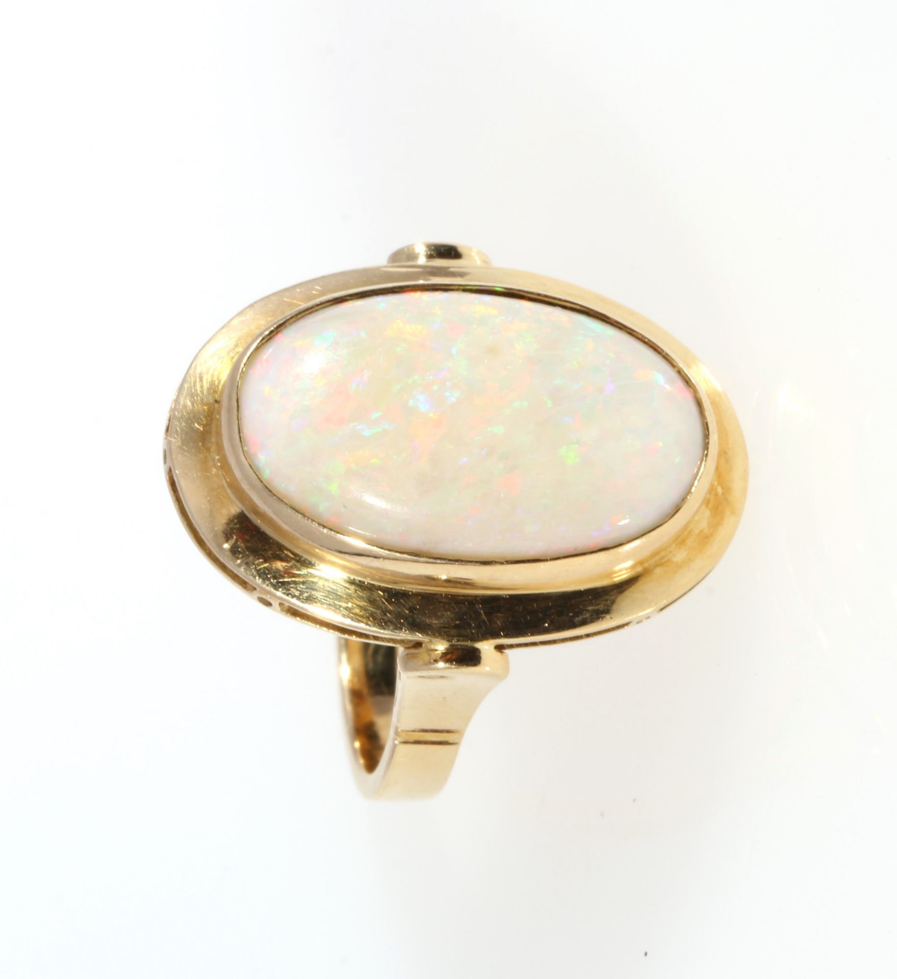 585 gold opal ring, 14K Gold Opal Ring, - Image 2 of 5