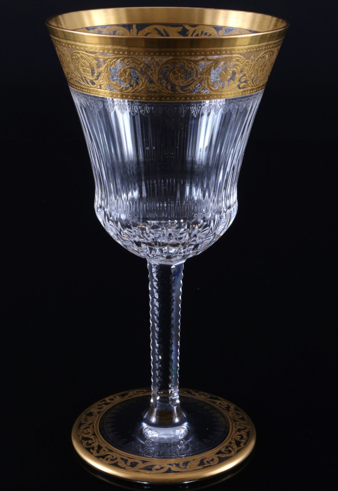 St. Louis Thistle Gold 6 wine glasses no. 3, Weingläser, - Image 2 of 3