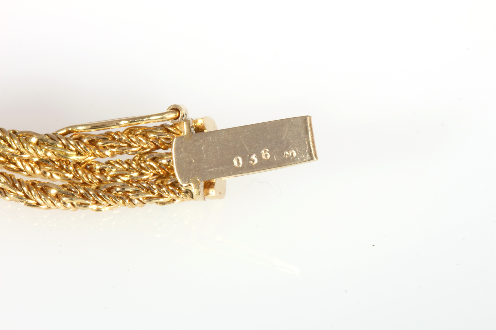 750 gold / 950 platinum diamond necklace and bracelet, cord, 18K Gold / 950 Platin Brillanten Coll - Image 4 of 5