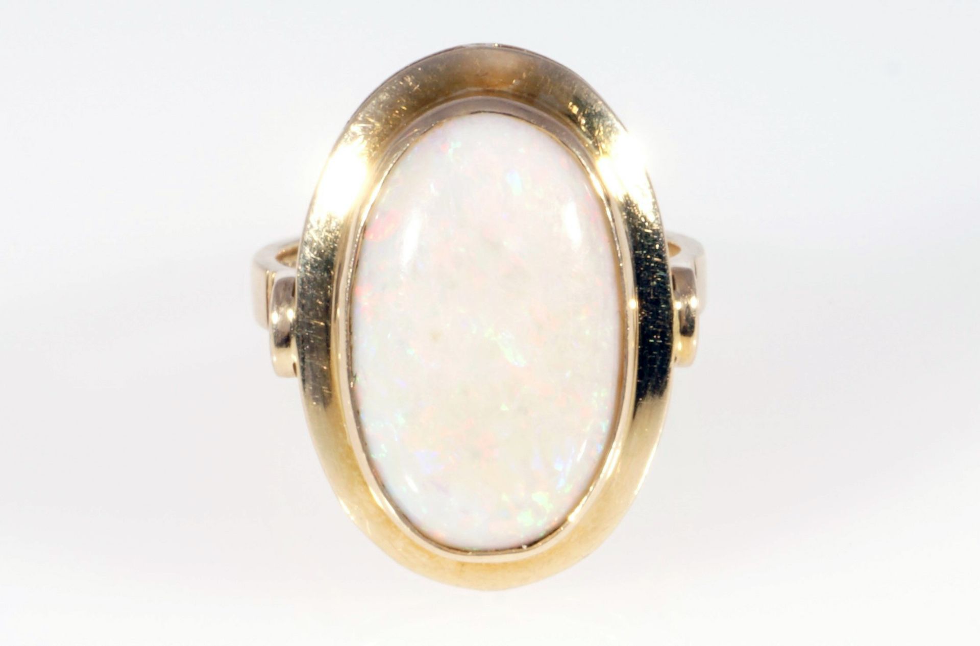 585 gold opal ring, 14K Gold Opal Ring, - Image 5 of 5