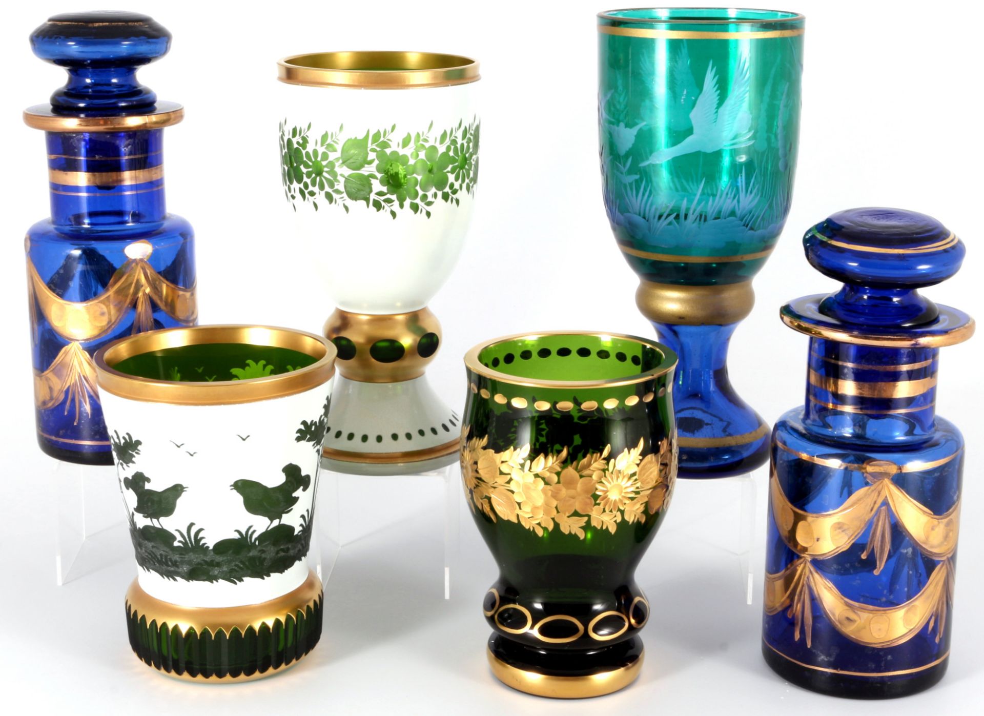 6 goblets / chalices, Gläser / Pokale, - Image 5 of 5