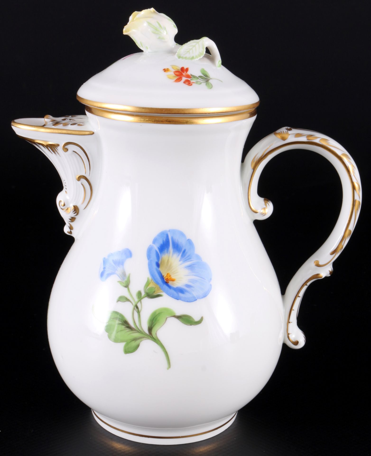 Meissen Flower mocha coffee service for 6 persons, Mokkaservice für 6 Personen, - Image 3 of 8