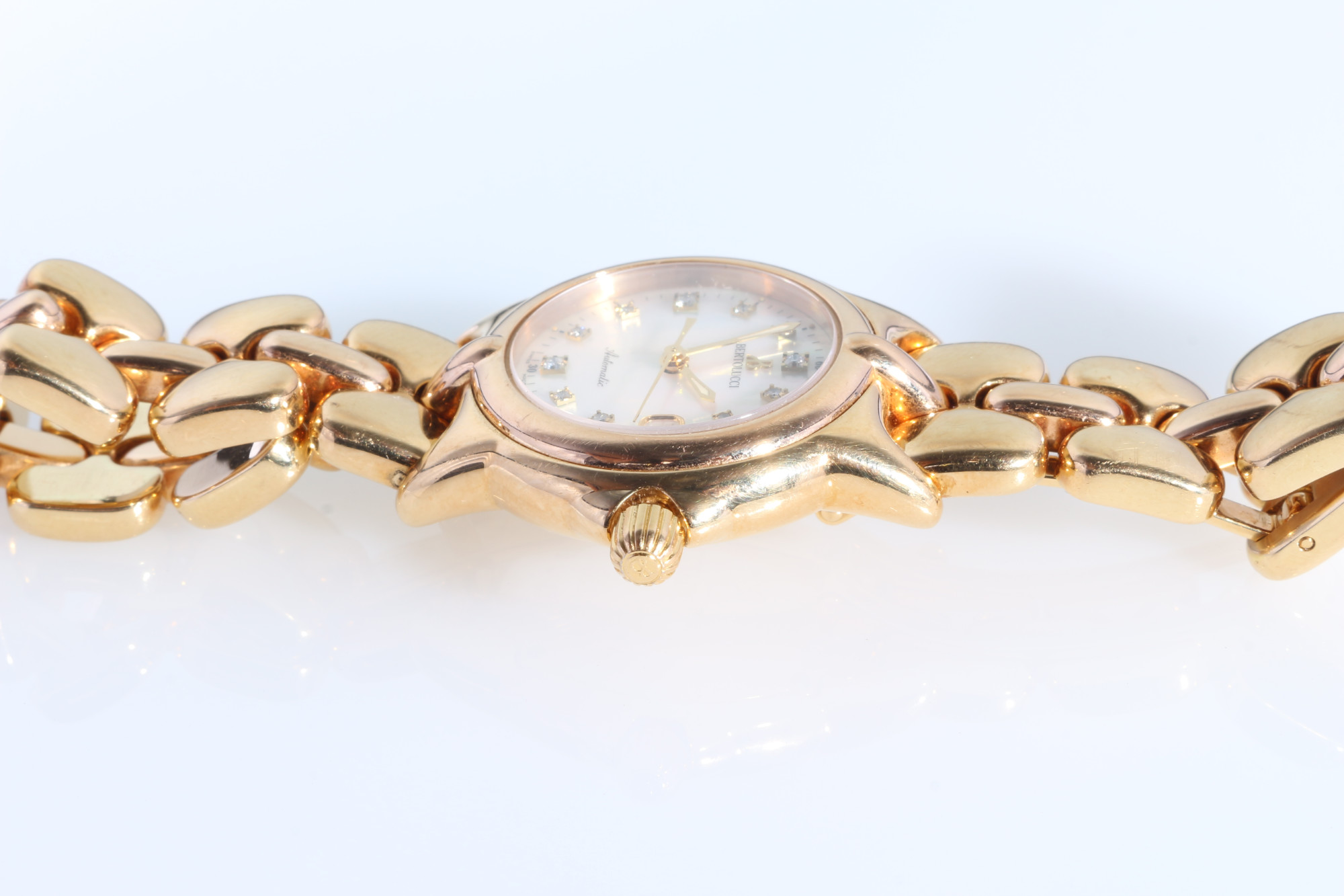 Bertolucci Pulchra 750 women's wrist watch with diamonds, 18K Gold Damen Armbanduhr mit Diamanten, - Image 5 of 9