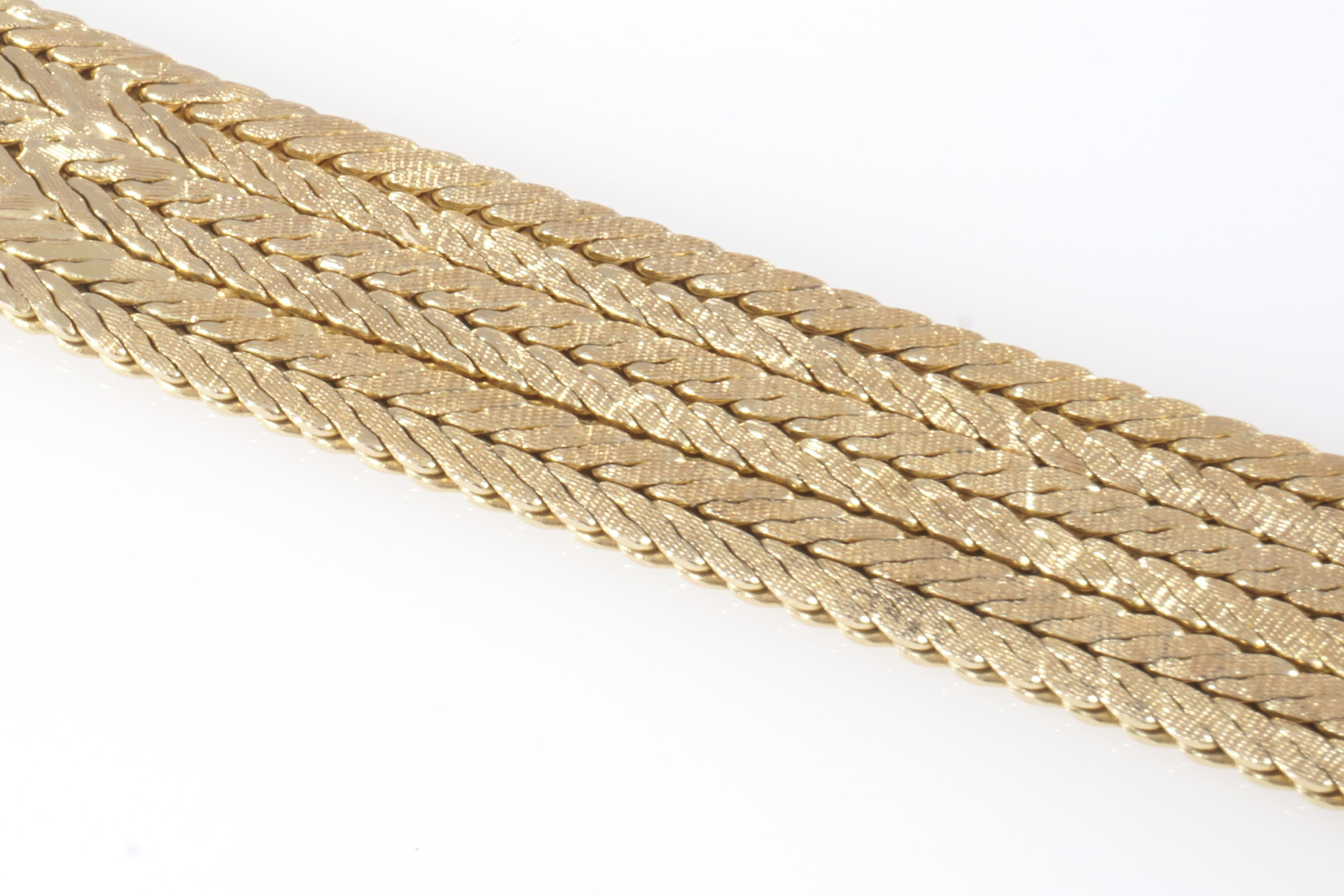 750 six-rowed gold bracelet, 18K Gold sechsreihige Armband, - Image 4 of 5