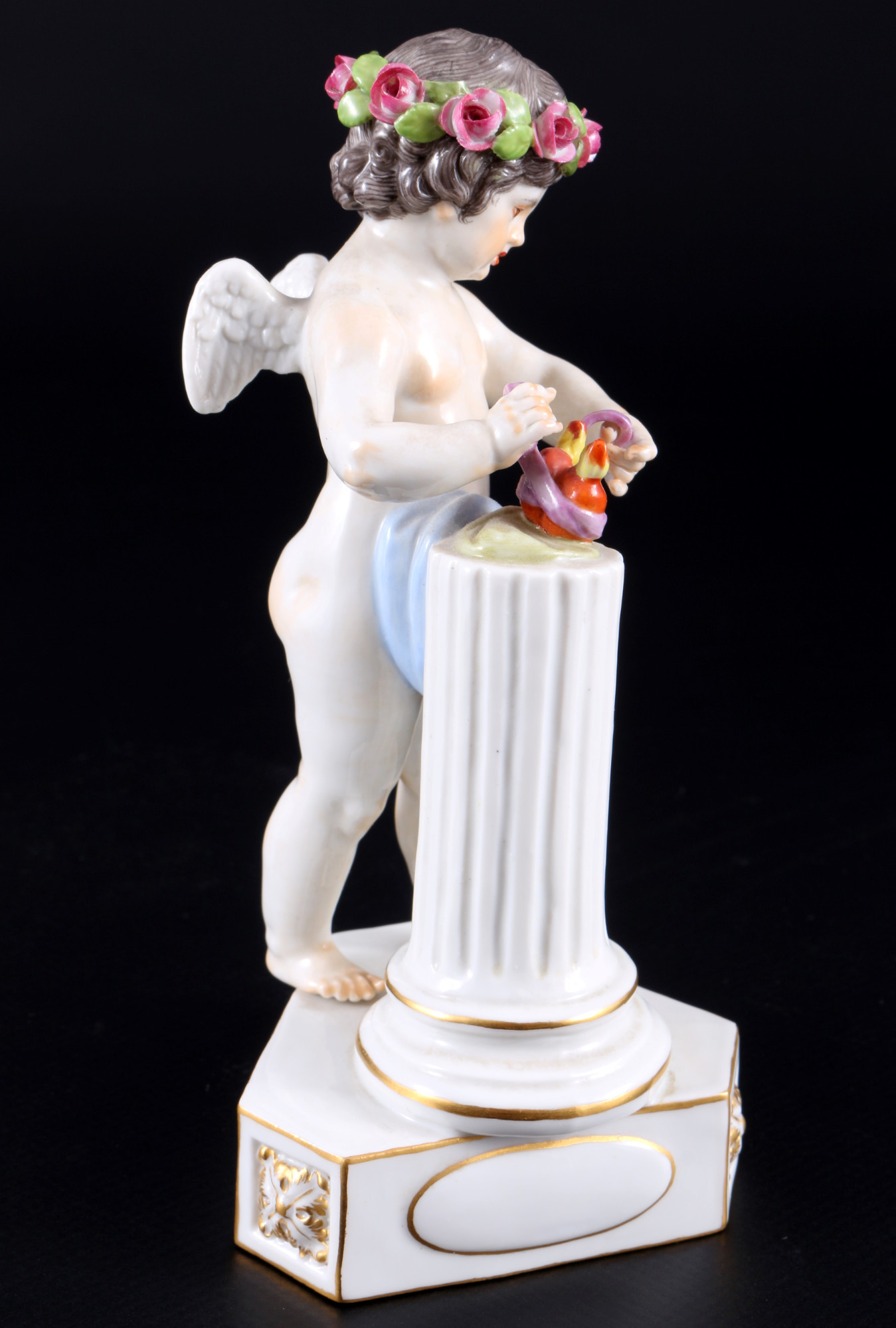 Meissen Devisenkind "Je les unis" 1.Wahl, cupid with two hearts 1st choice, - Image 4 of 6