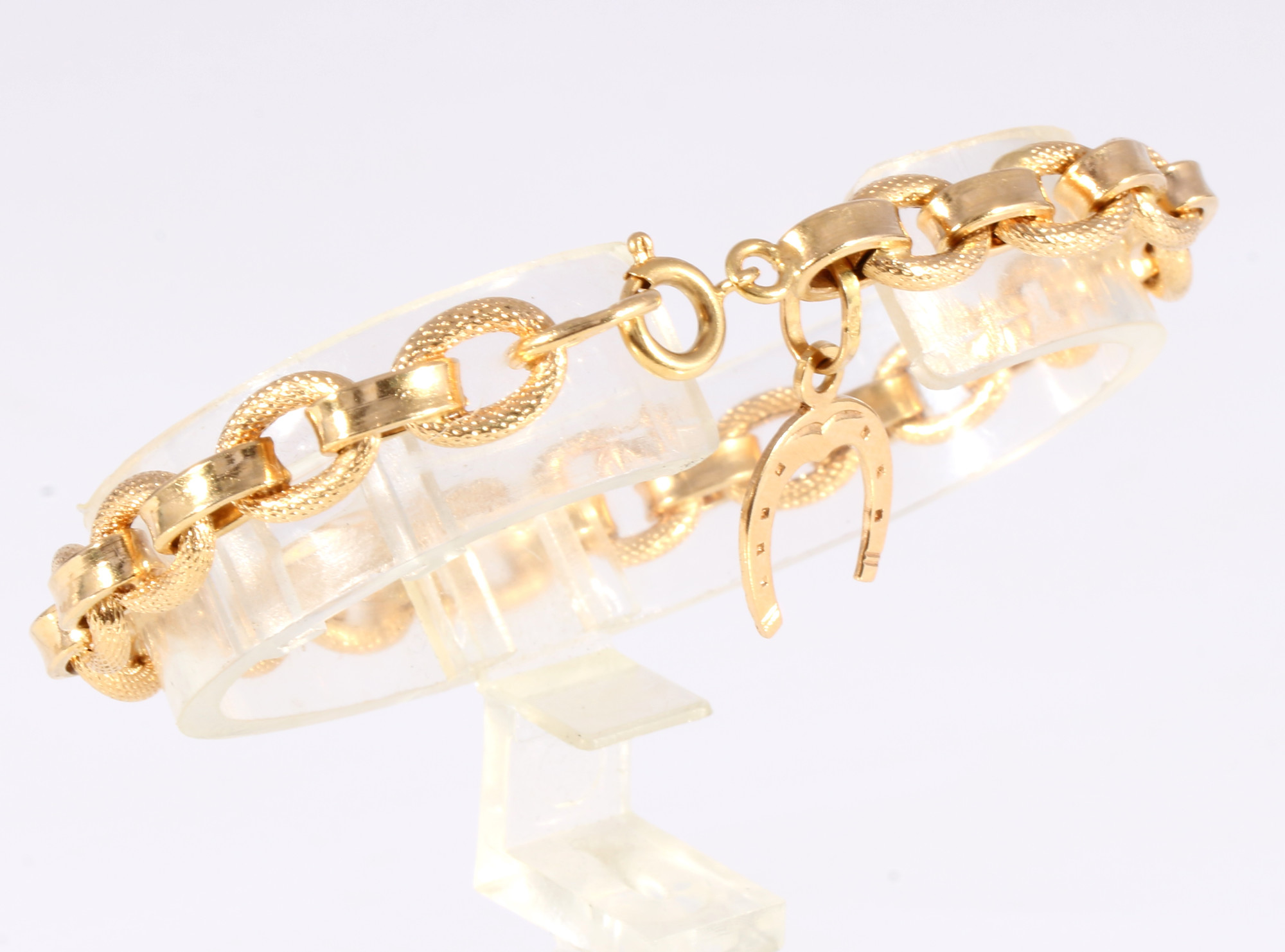 750 gold bracelet with lucky horseshoe, 18K Gold Armband mit Glückshufeisen,