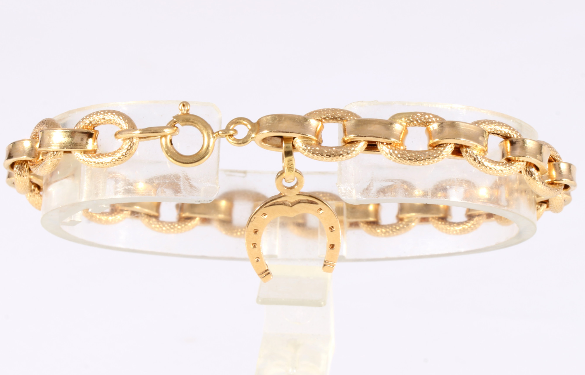 750 gold bracelet with lucky horseshoe, 18K Gold Armband mit Glückshufeisen, - Image 2 of 4