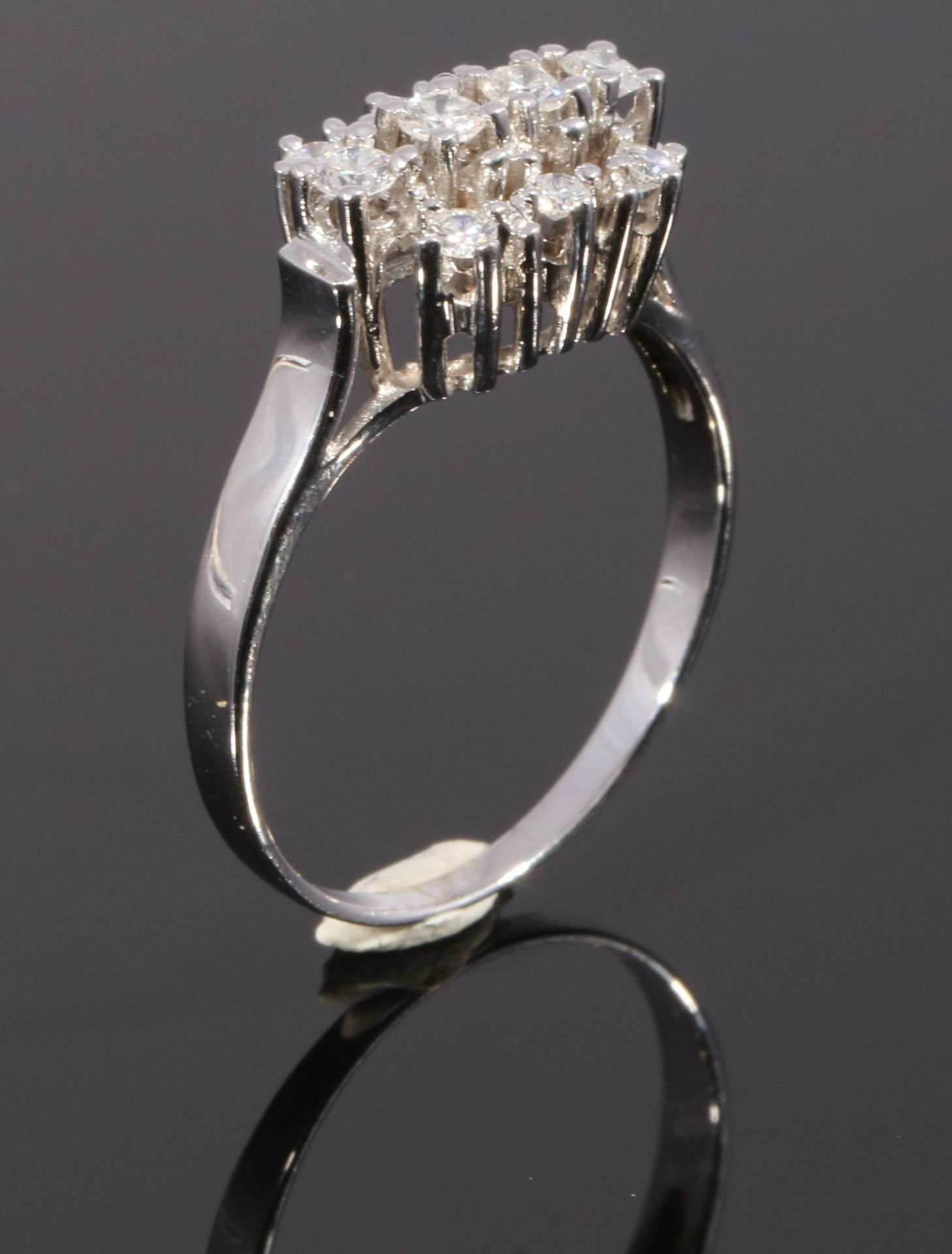 585 gold ring with 10 diamonds 0.4ct, 14K Gold Ring mit 10 Brillanten 0,4ct, - Image 2 of 4