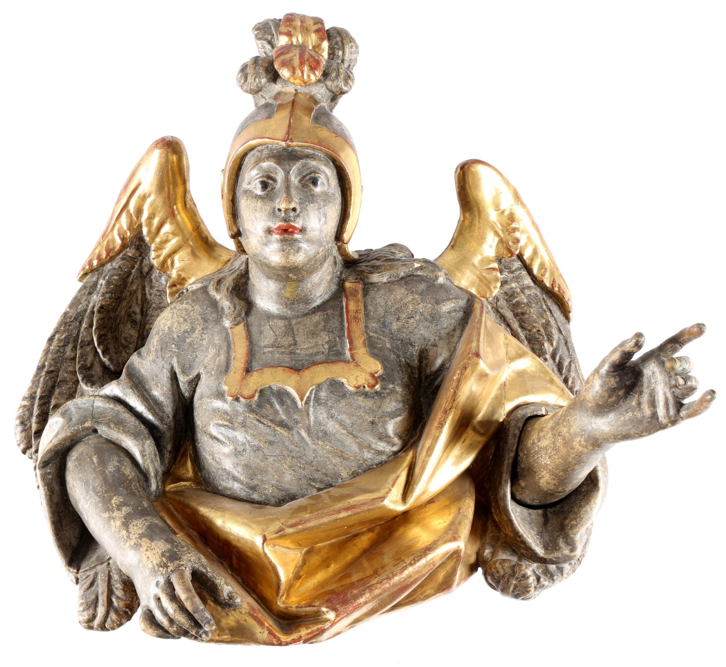 Archangel Michael large wall figure 18th century, Wandfigur Erzengel Michael 18. Jahrhundert,