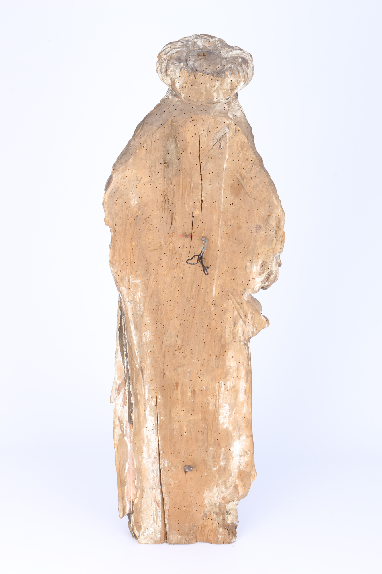 Baroque 16th/17th century figure of a saint, Barock 16./17. Jahrhundert Heiligenfigur, - Image 4 of 4