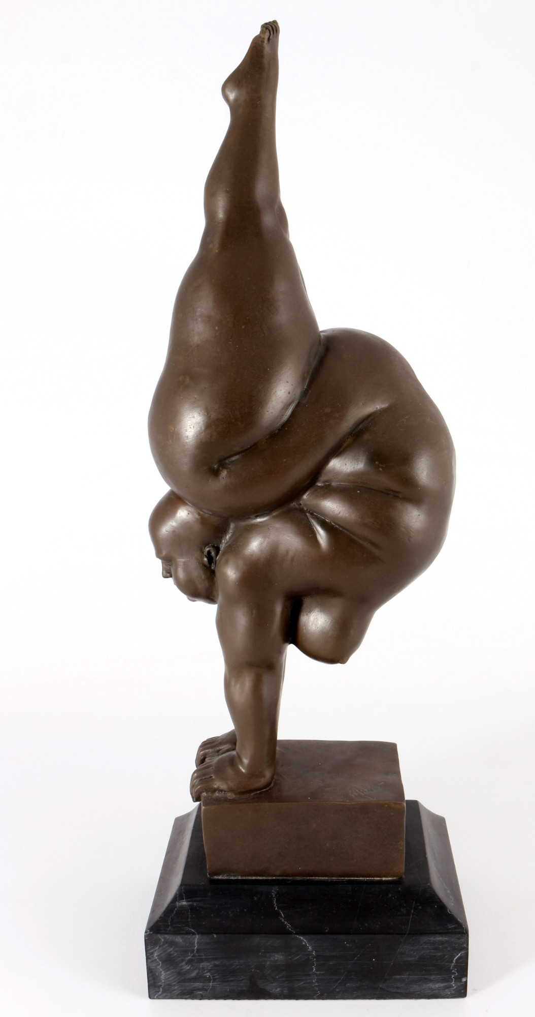 Miguel Fernando Lopez (1955) bronze thick gymnast, dicke Turnerin, - Image 2 of 5