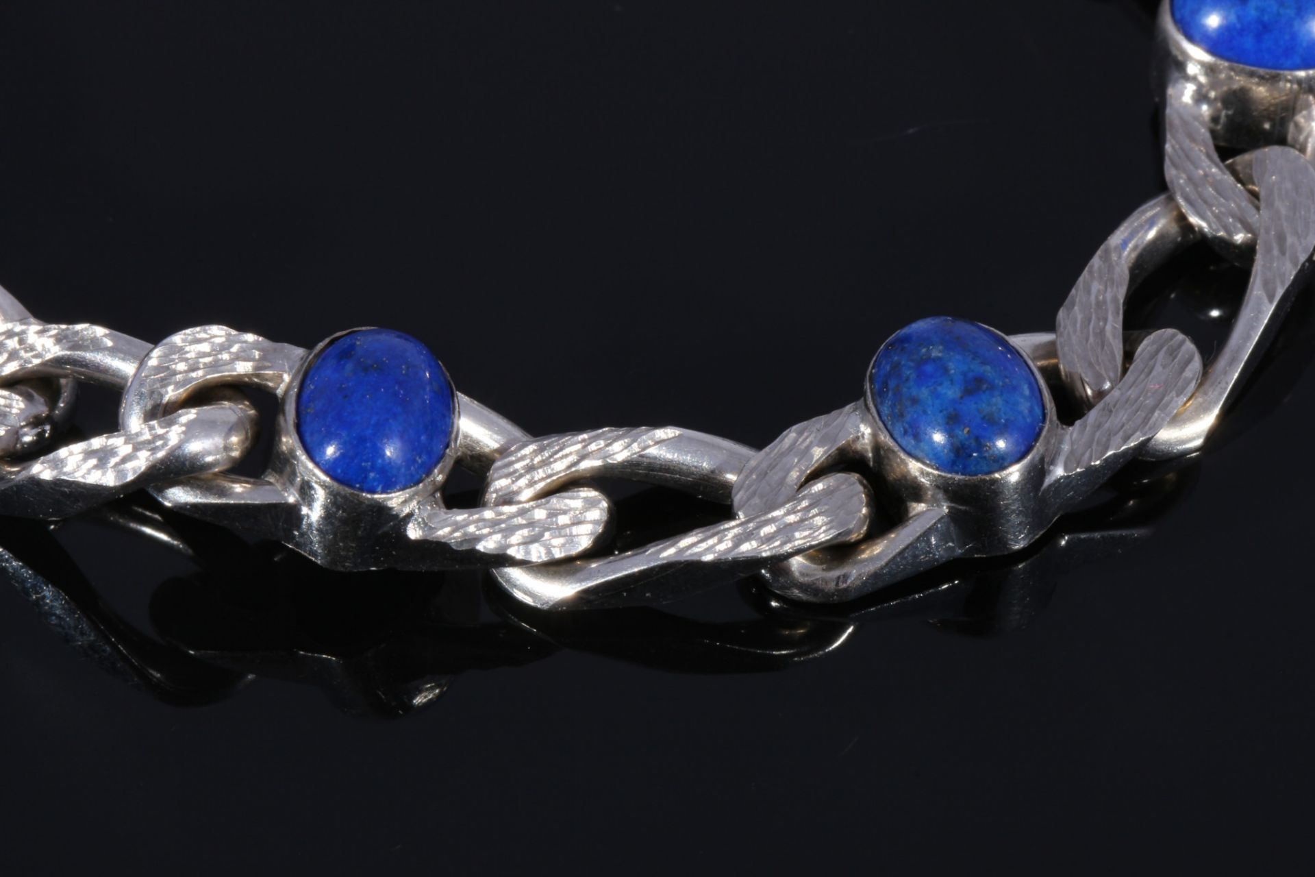 585 gold lapis lazuli bracelet, 14K Gold Lapislazuli Armband, - Image 2 of 4