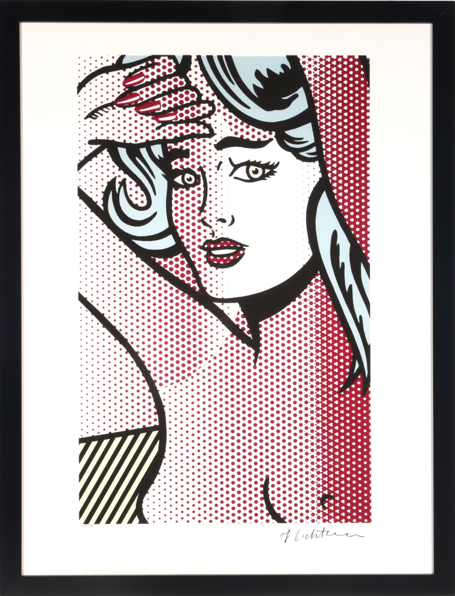 Roy Lichtenstein (1923-1997) female nude act portrait, weiblicher Akt - Portrait, - Image 2 of 5