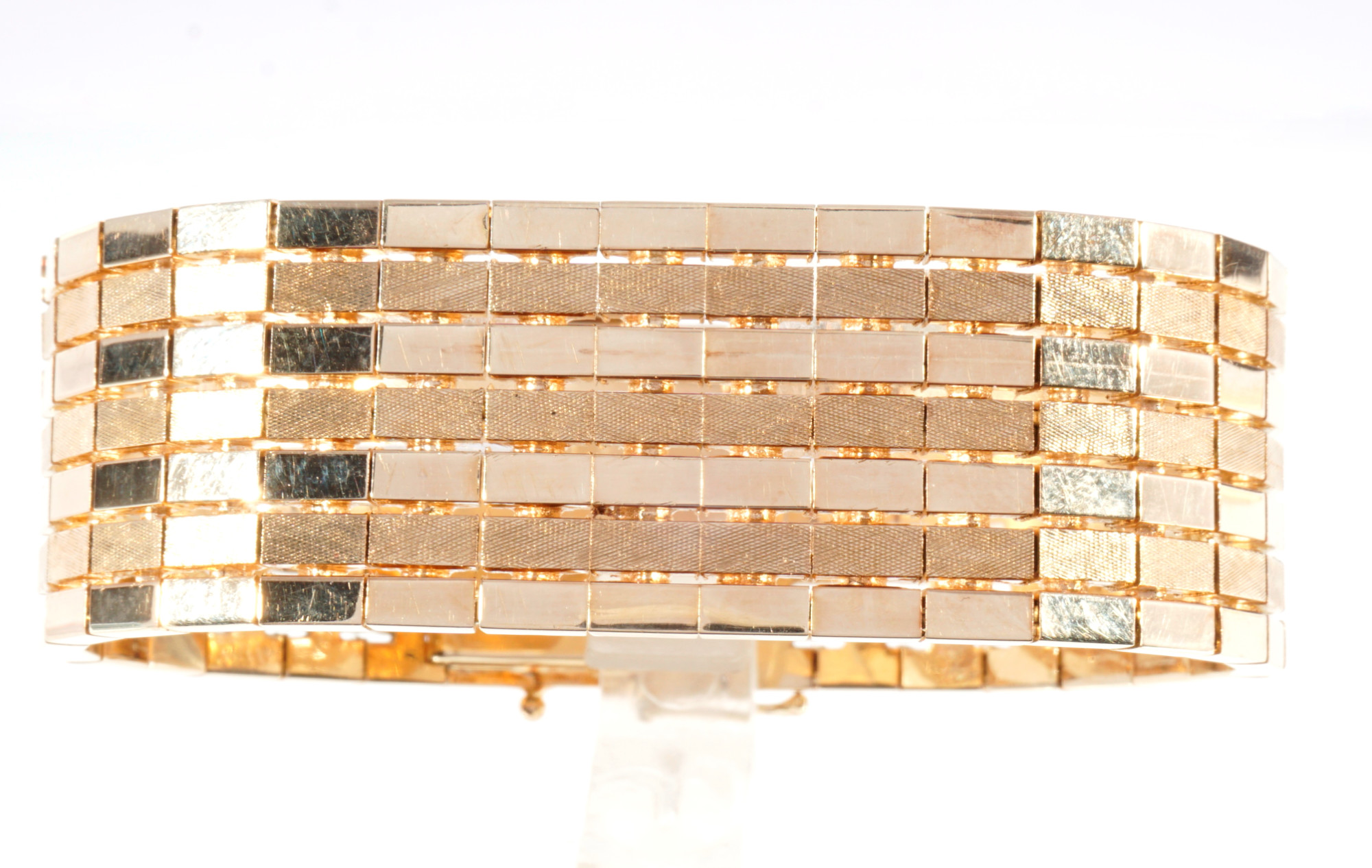 585 gold solid and wide bracelet 71.8 grams, 14K Gold massives und Breites Armband, - Image 2 of 5