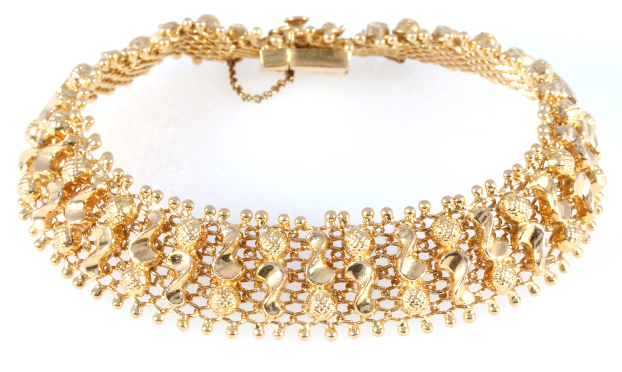 750 gold bracelet filigree work, 18K Gold Armband Filigranarbeit, - Image 3 of 4