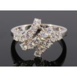 585 Gold Brillantring 1,0 Karat, 14K gold ring with 15 diamonds 1ct,