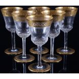 St. Louis Thistle Gold 6 Weingläser No. 3, wine glasses,
