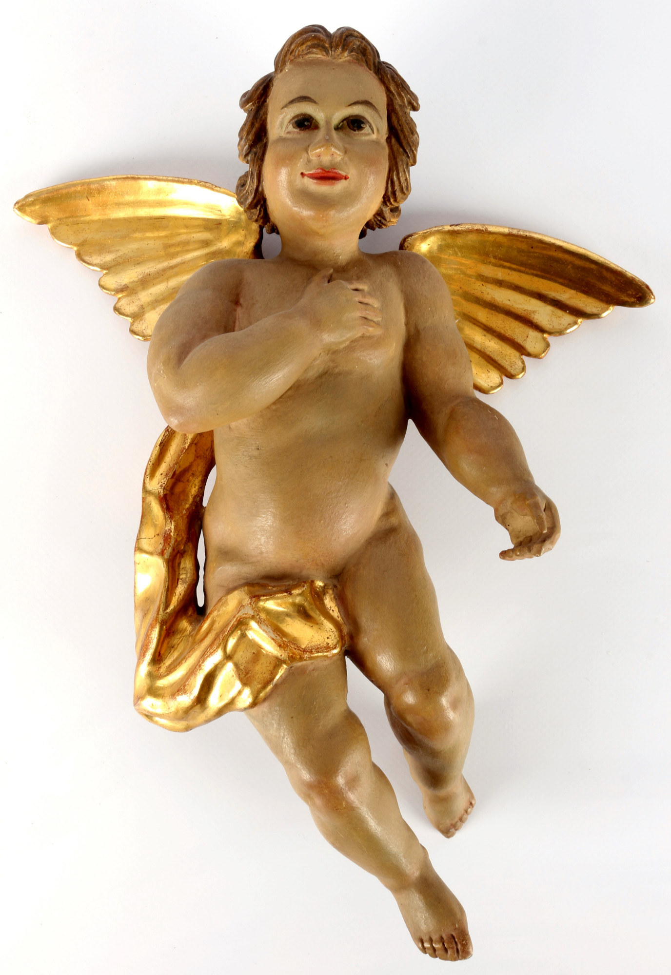 3 cherub sculptures 19th century, Putti Engel Skulpturen 19. Jahrhundert, - Image 3 of 5