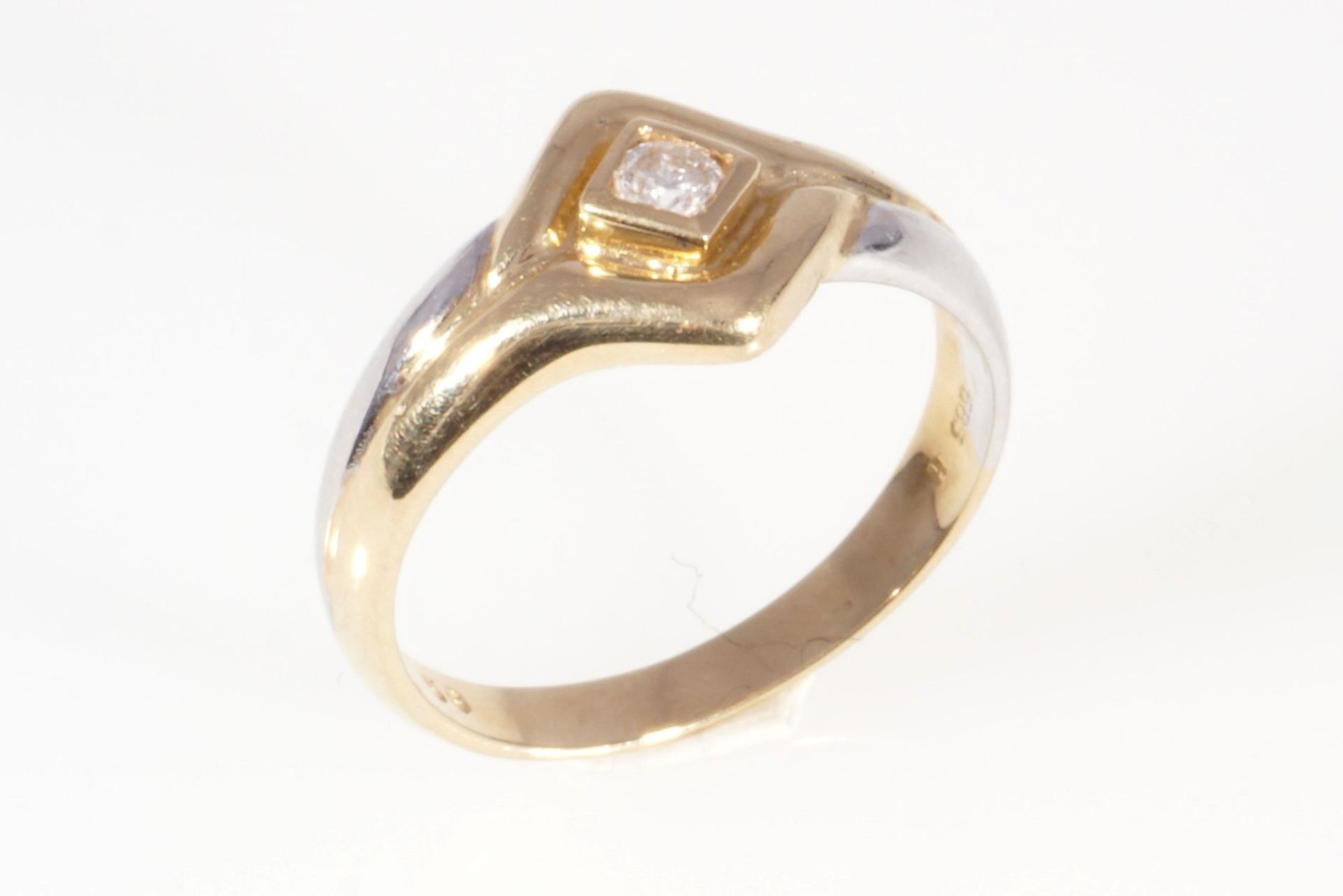 585 Gold Brillant Ring, 14K gold diamond ring,