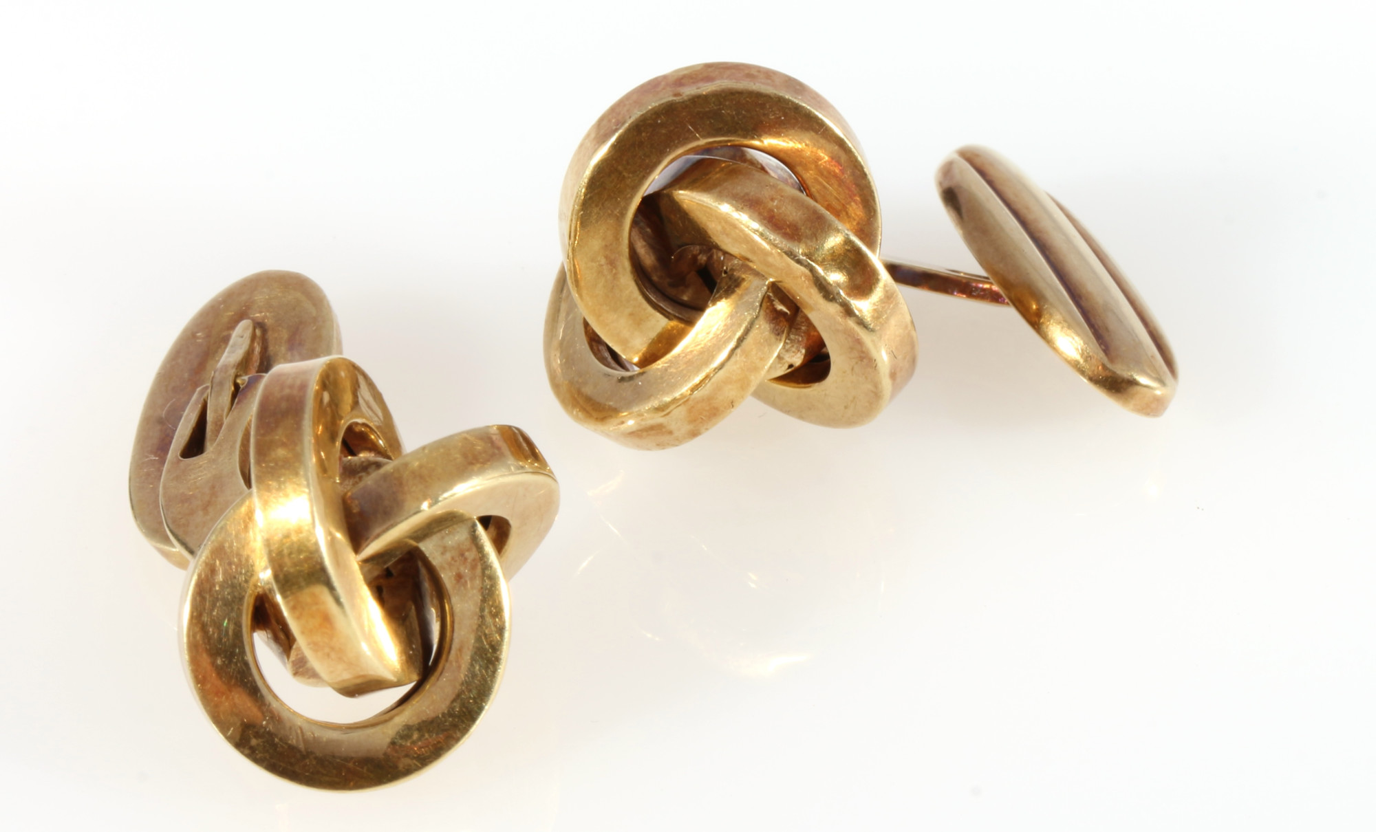 585 Gold Paar Manschettenknöpfe, 14K gold cufflinks,