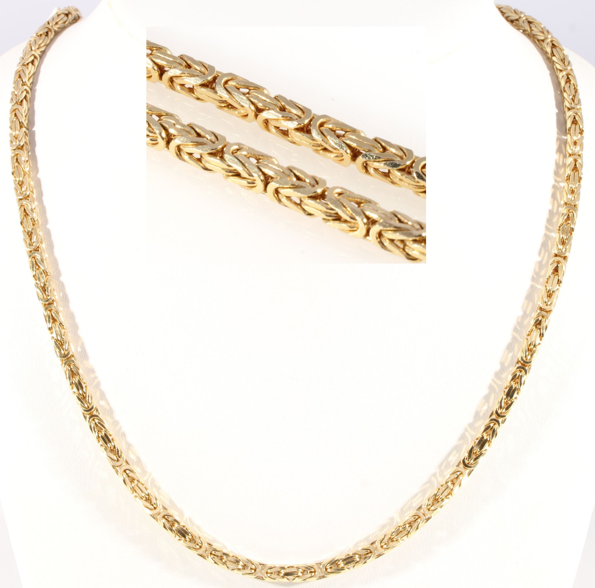 585 gold long king necklace, 14K Gold lange Königskette / Halskette,