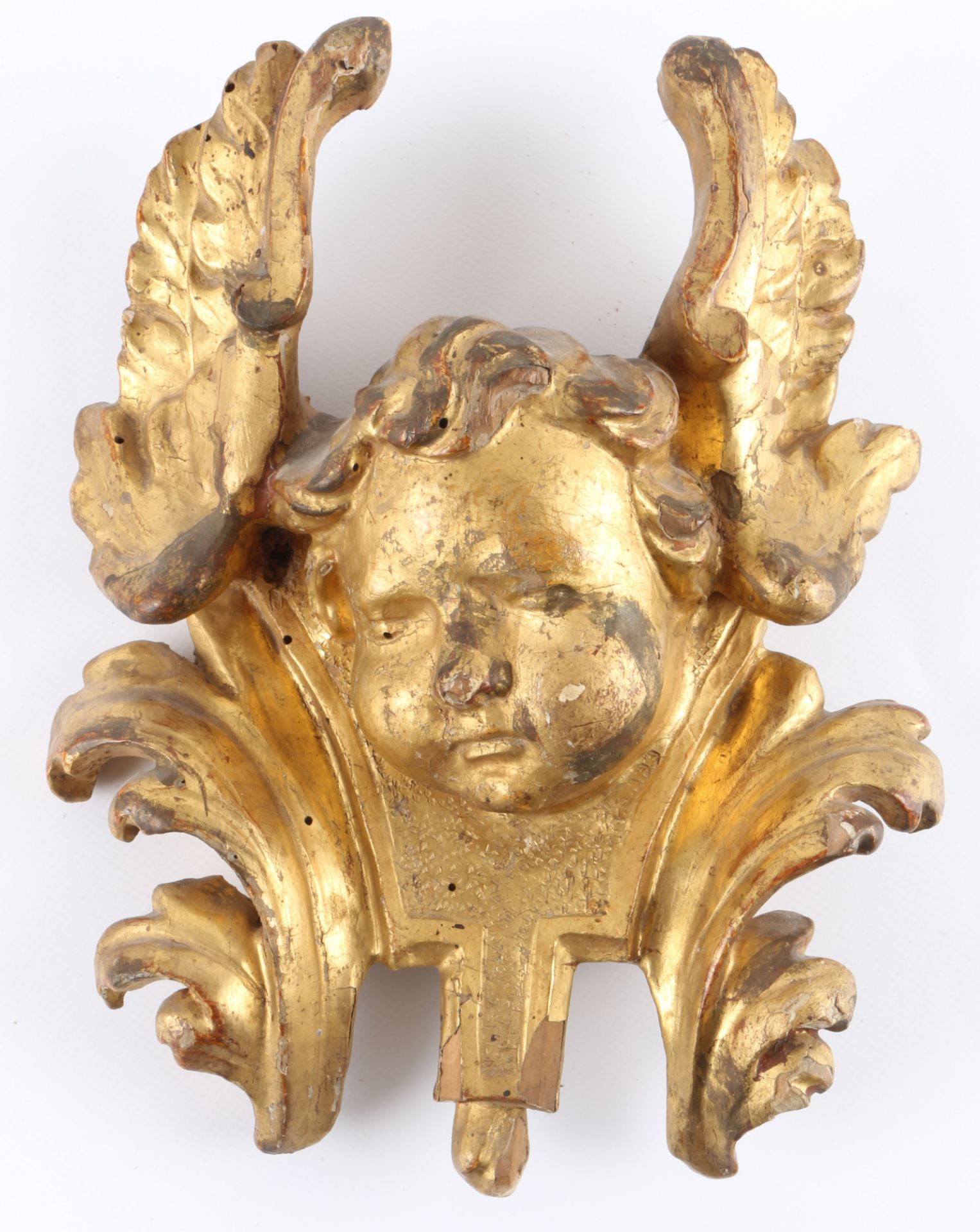 3 cherub sculptures 18th/19th century, Putti Engel Skulpturen 18./19. Jahrhundert, - Image 4 of 5