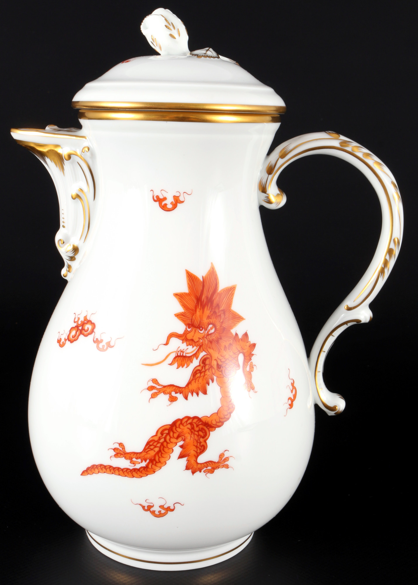 Meissen Red Ming Dragon coffee service for 8 pers. 1st choice, Mingdrache Kaffeeservice für 8 Person - Image 3 of 6