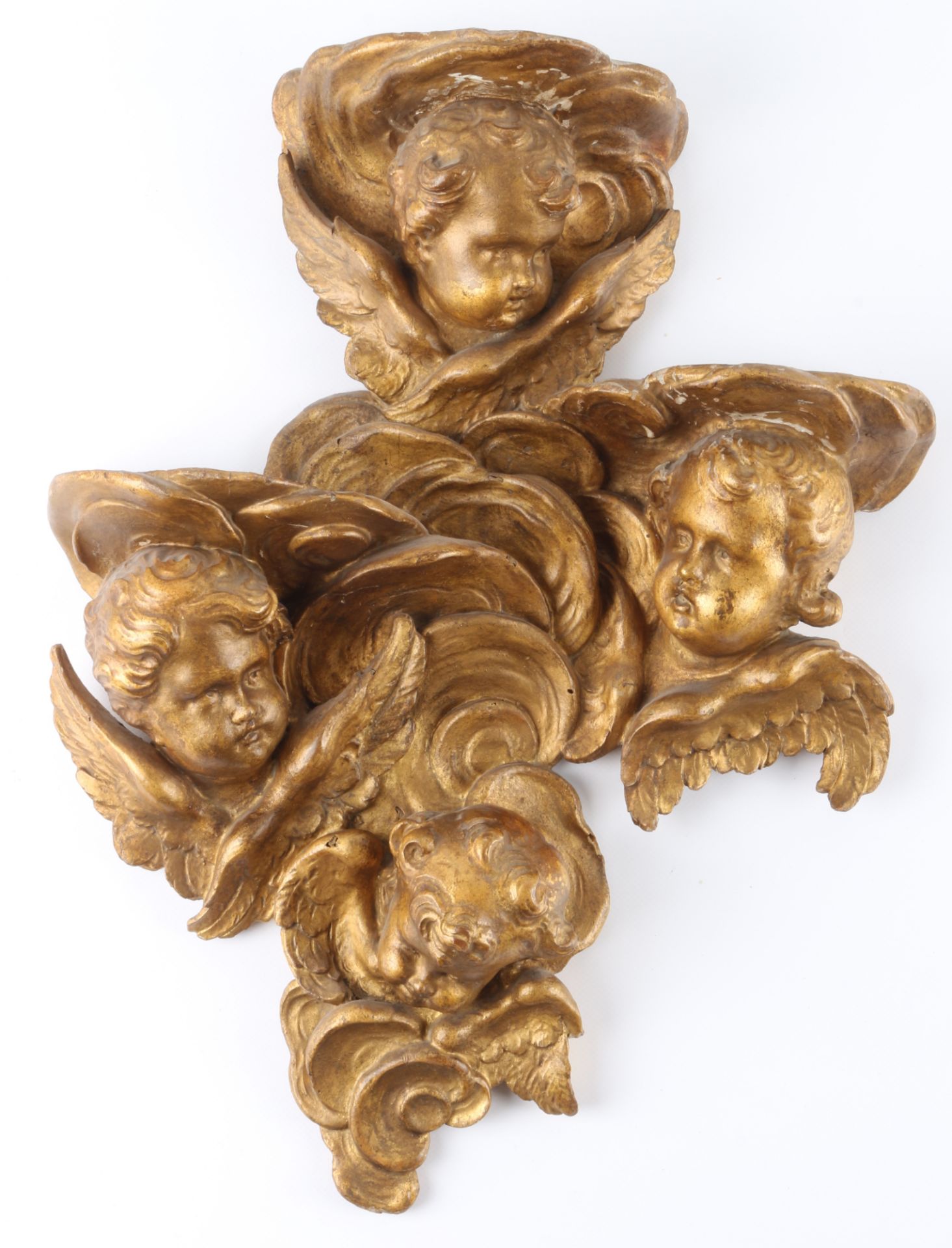 3 cherub sculptures 18th/19th century, Putti Engel Skulpturen 18./19. Jahrhundert, - Image 2 of 5