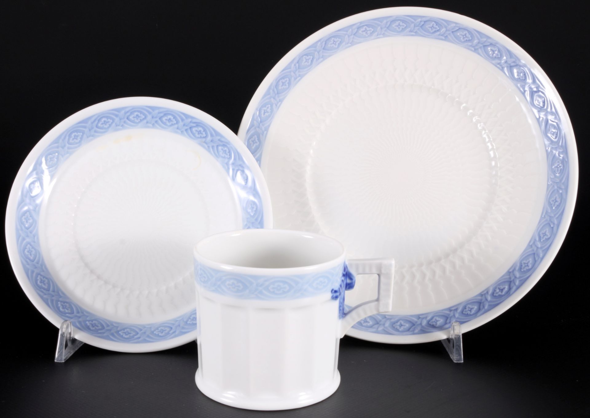 Royal Copenhagen Blauer Fächer Kaffeeservice für 6 Personen, coffee service for 6 pers., - Bild 2 aus 7