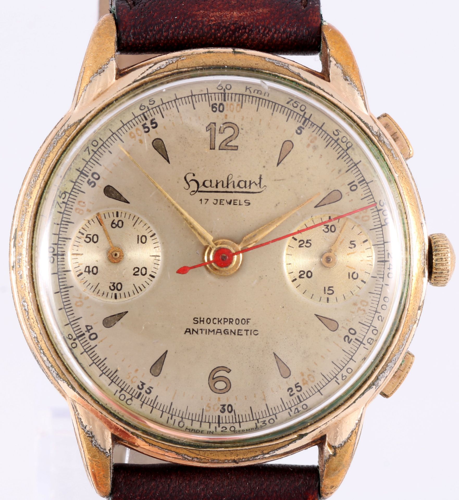 Hanhart men's aviator chronograph wrist watch, Herren Fliegerchronograph, - Image 2 of 7