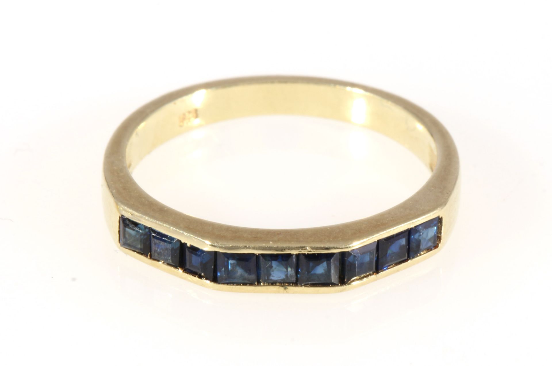 585 gold 2 rings with sapphires, 14K Gold 2 Ringe mit Saphiren, - Image 4 of 5
