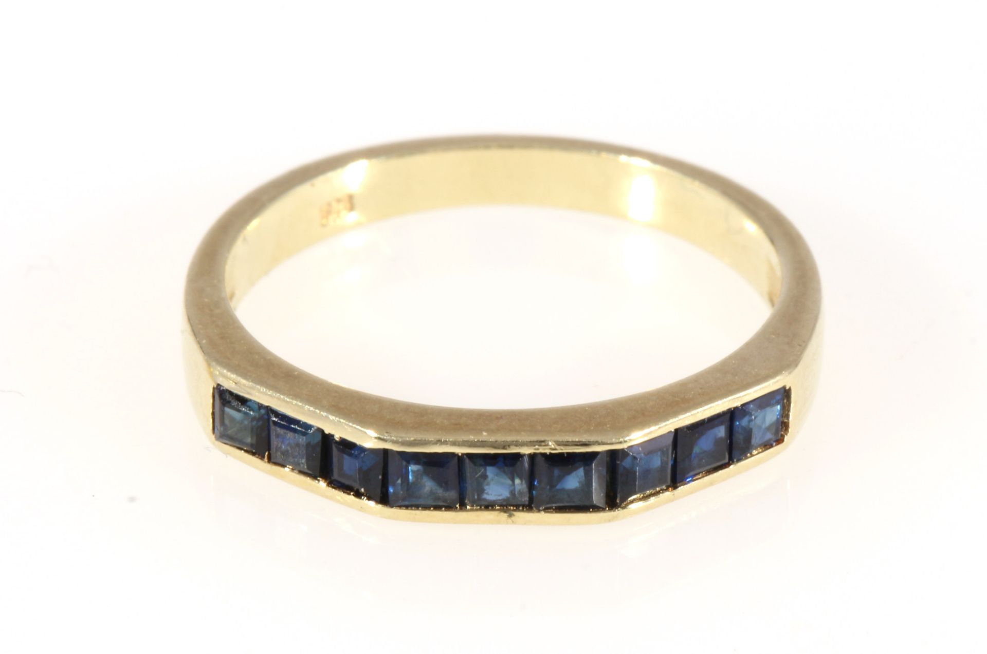 585 Gold 2 Ringe mit Saphiren, 14K gold 2 rings with sapphires, - Bild 4 aus 5