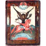 Russland Ikone Erzengel Michael Das Jüngste Gericht verkündend 19. Jahrhundert, russian icon Archang