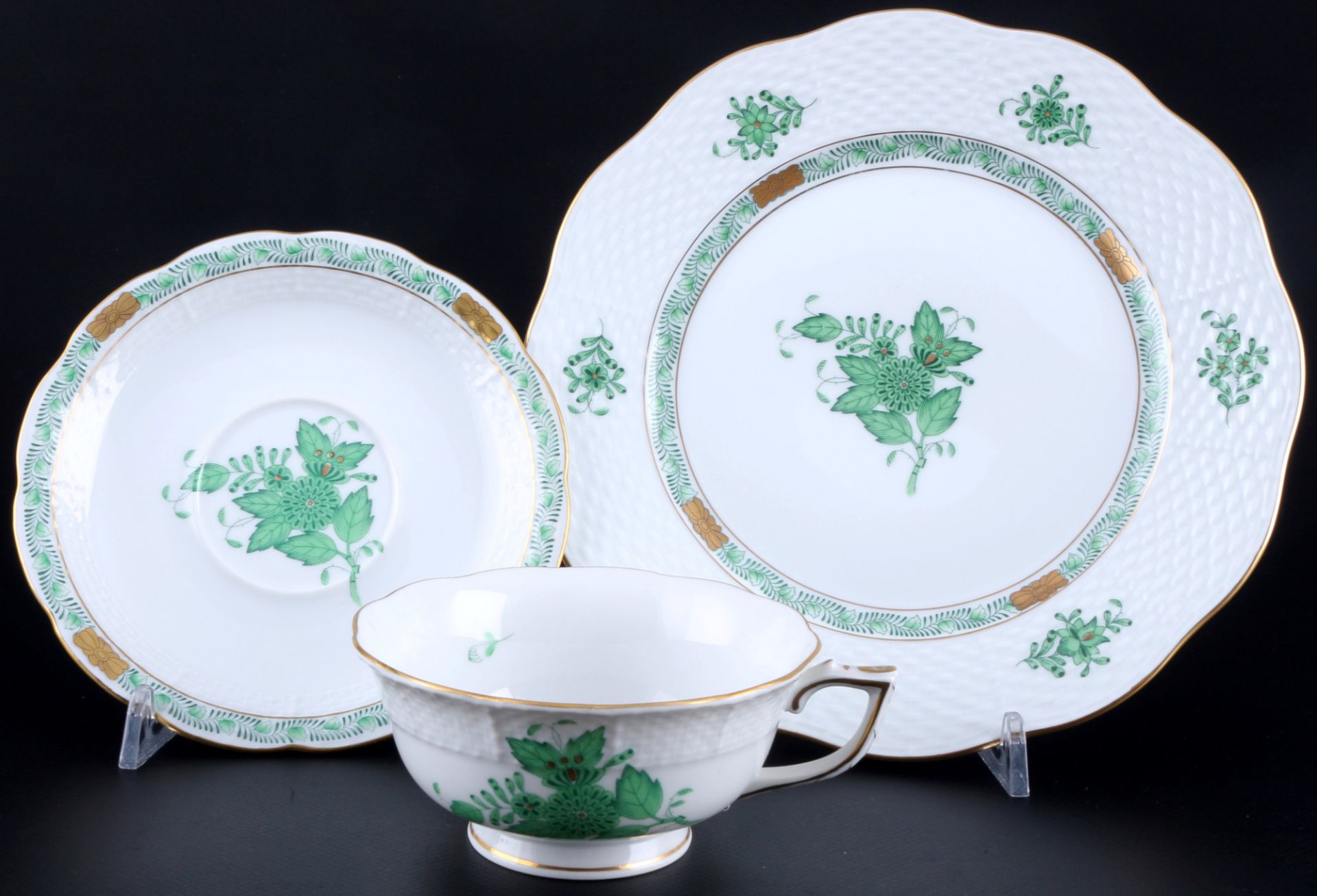 Herend Apponyi Vert Teeservice für 6 Personen, tea service for 6 pers., - Bild 2 aus 7