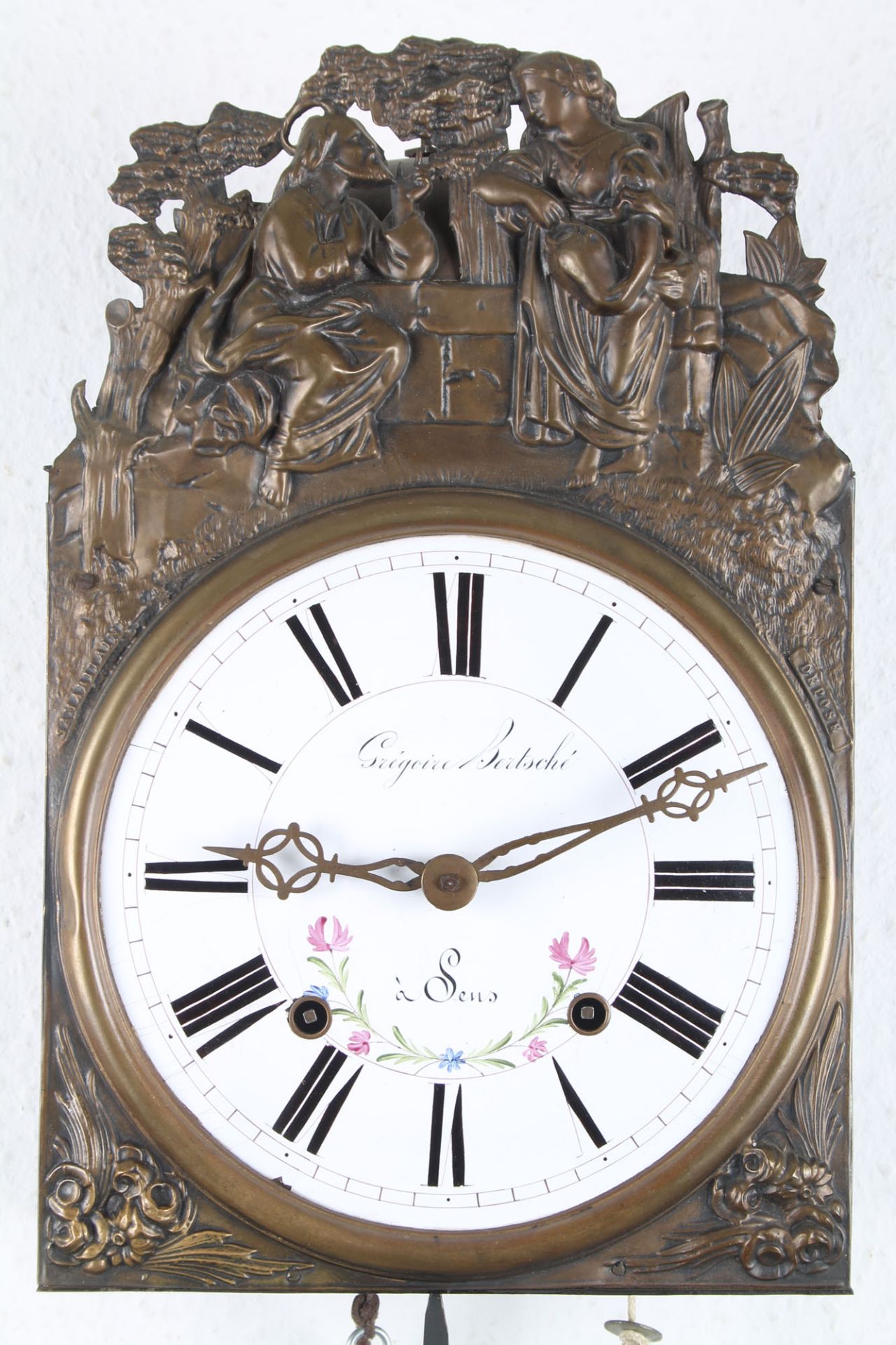 Comtoise Frankreich 19. Jahrhundert, french wall clock 19th cen, - Image 2 of 5