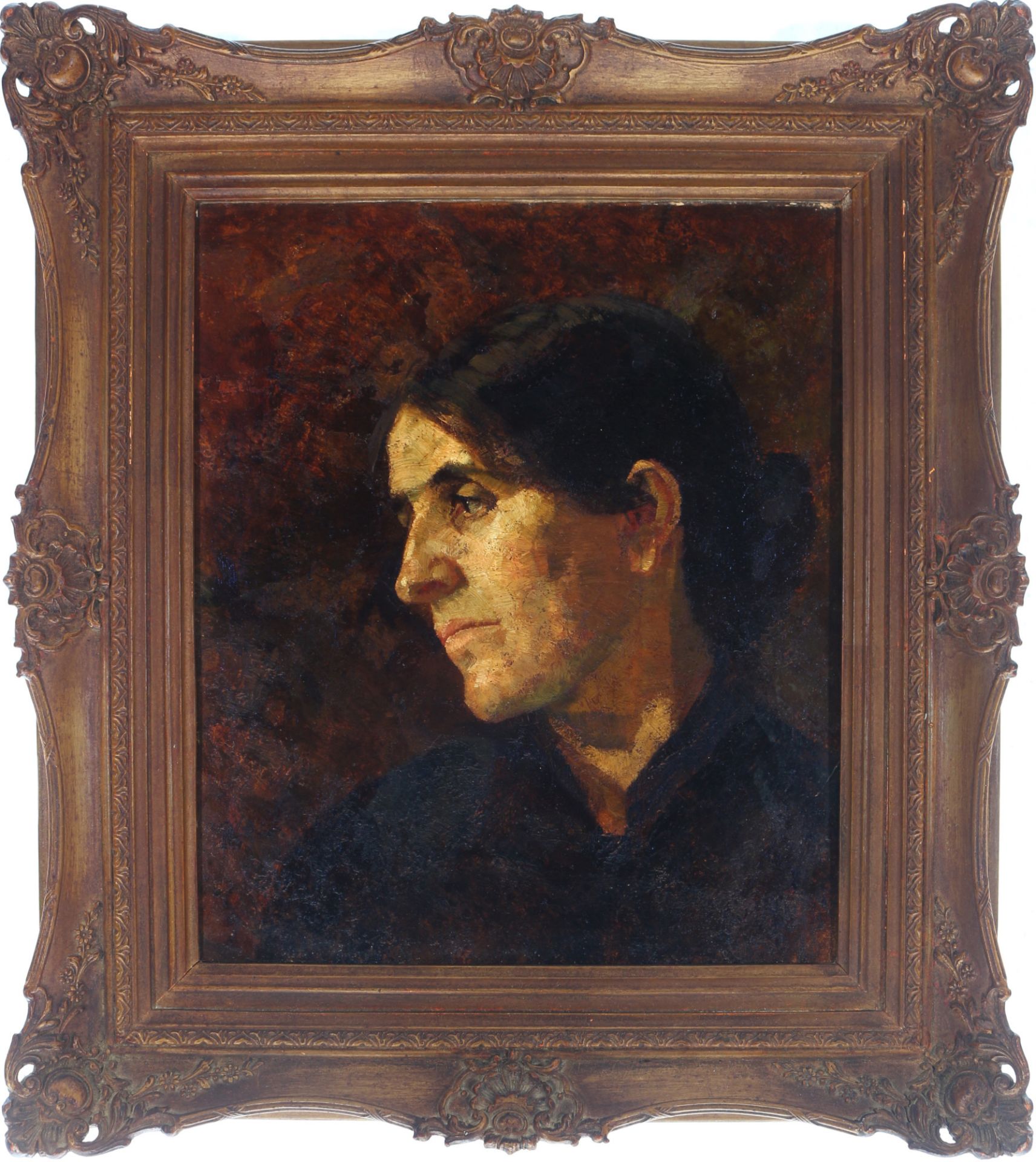 Wilhelm Trübner (1851-1917) Portrait einer Frau, portrait of a woman, - Bild 2 aus 5
