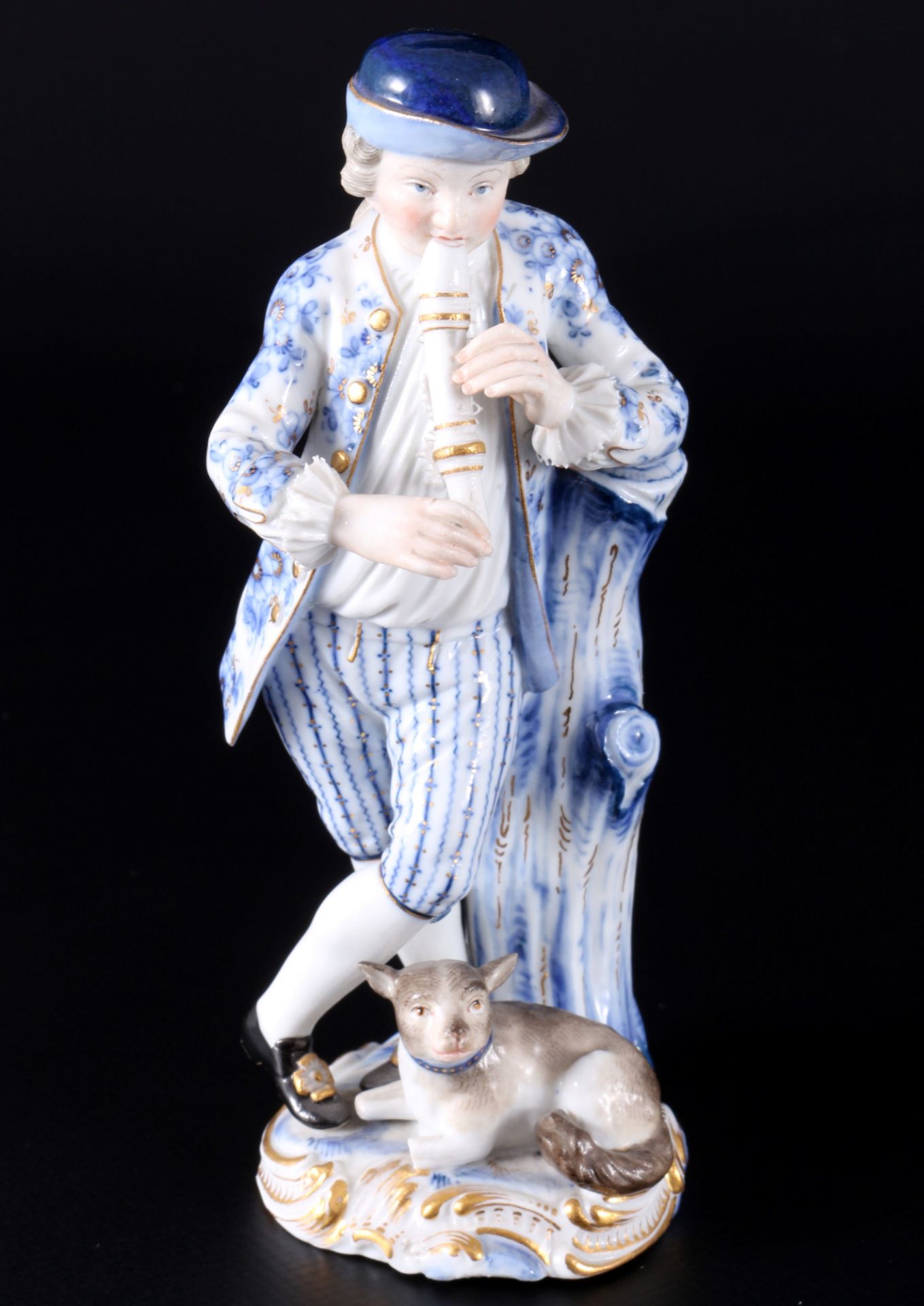 Meissen Schäfer und Schäferin mit Flöten 1.Wahl, Knaufmarke, shephards with flutes 1st choice, - Image 2 of 6