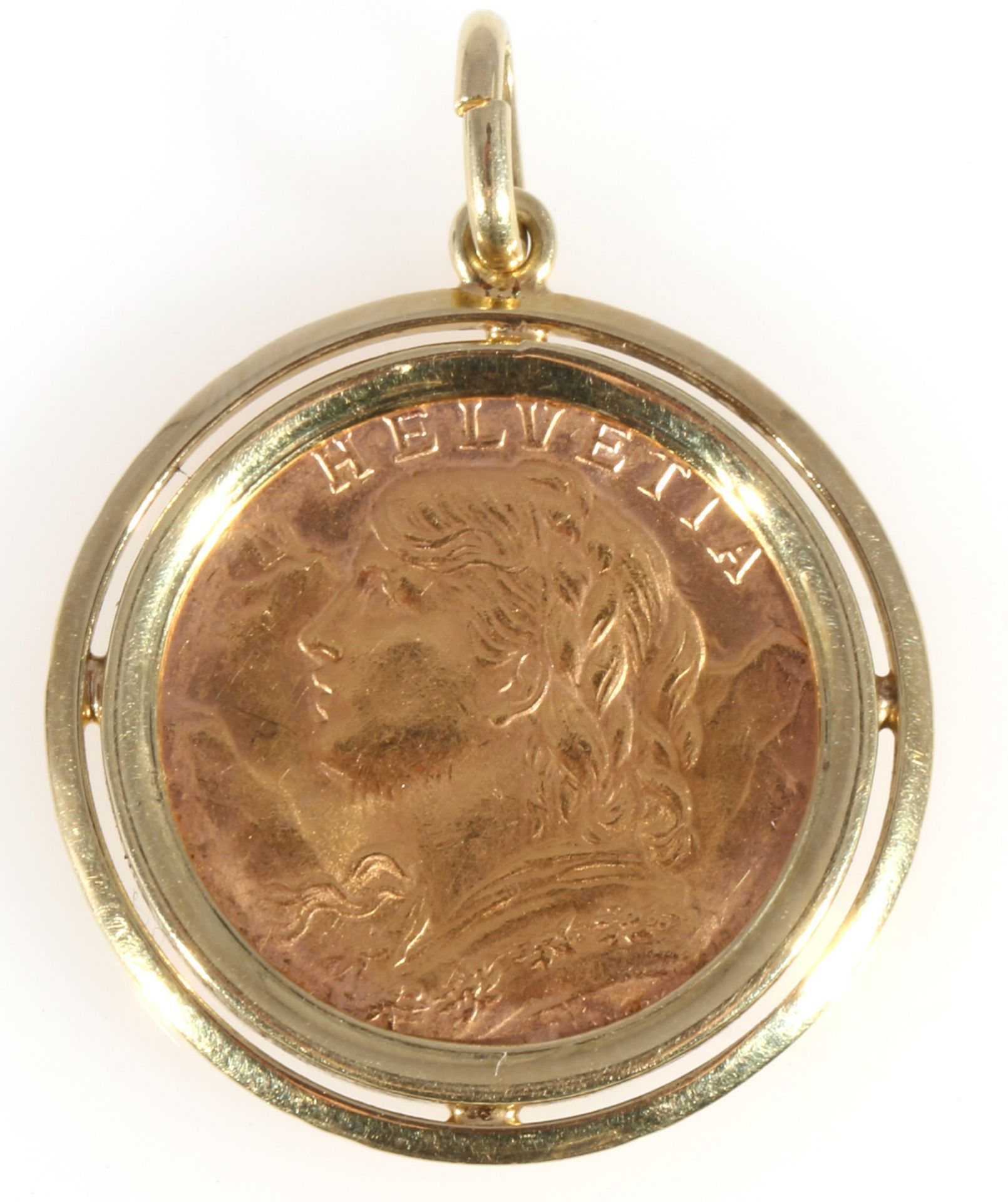 Goldmünze 20 Franken Schweiz Helvetia 1935 B, Gold coin 20 FR Switzerland Helvetia 1935 B,