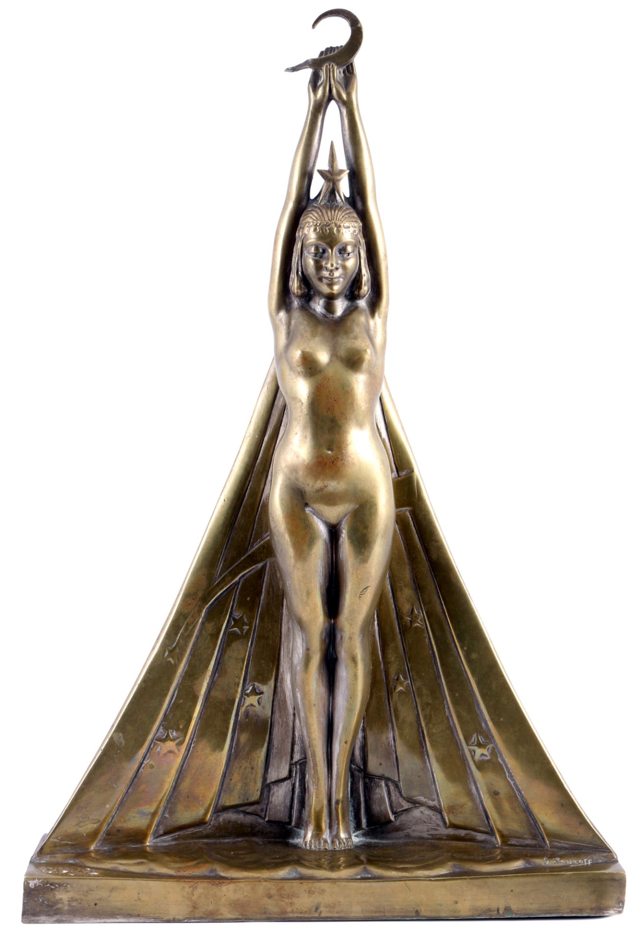 Georgij Dmitrievic Lavrov (1895-1991) Bronze Frauenakt - Die Nacht, female nude - The Night,