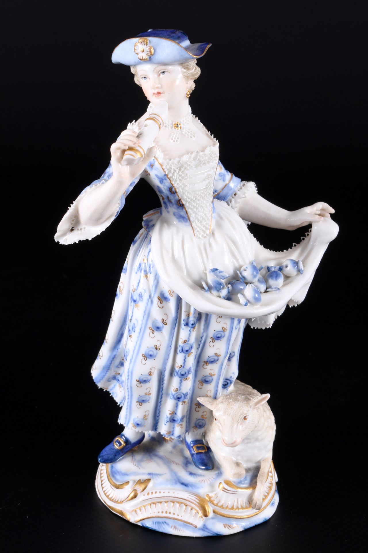 Meissen Schäfer und Schäferin mit Flöten 1.Wahl, Knaufmarke, shephards with flutes 1st choice, - Image 3 of 6