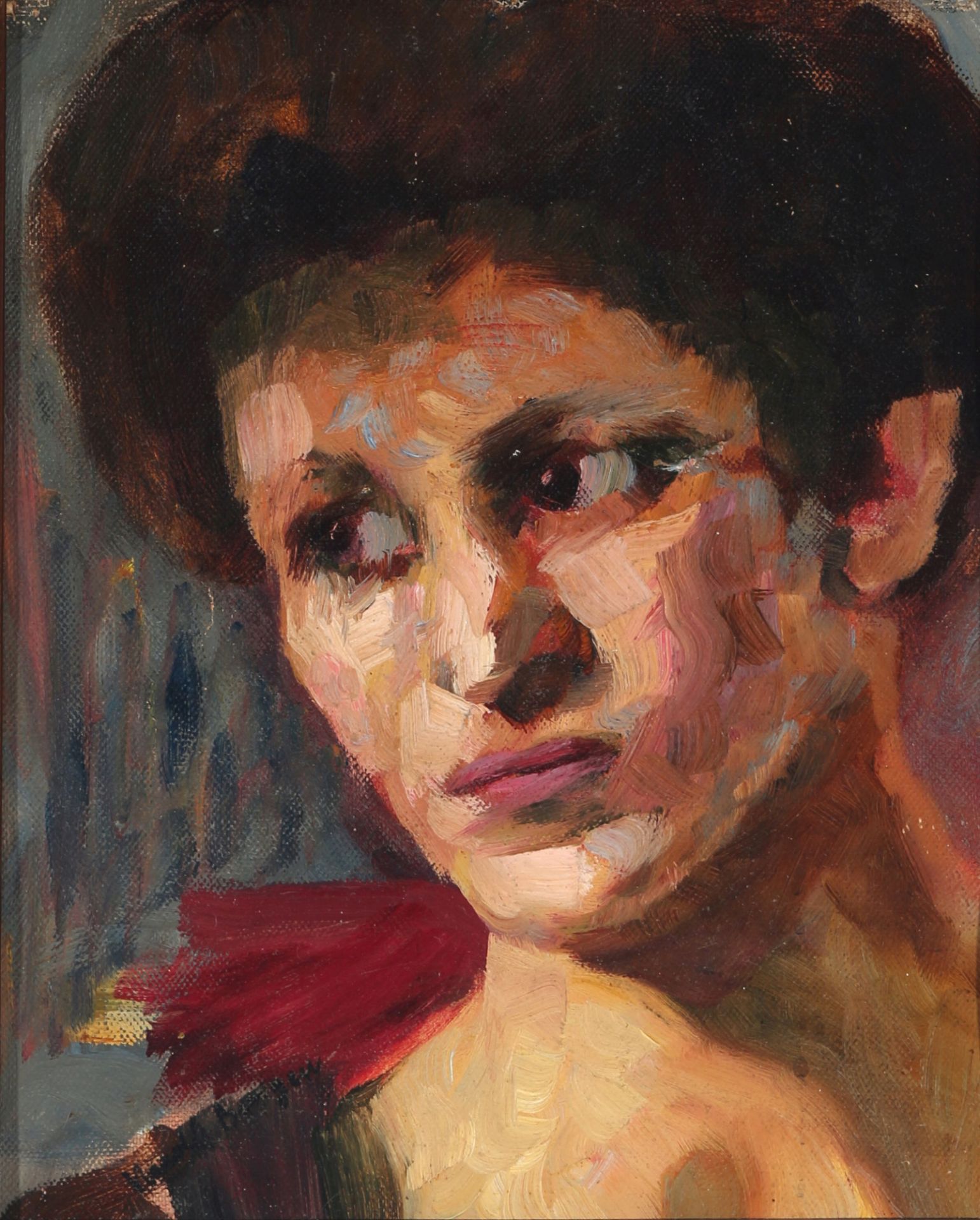 Harold T. Bengen (1879-1962) Expressives Frauenbildnis, expressive portrait of a woman,