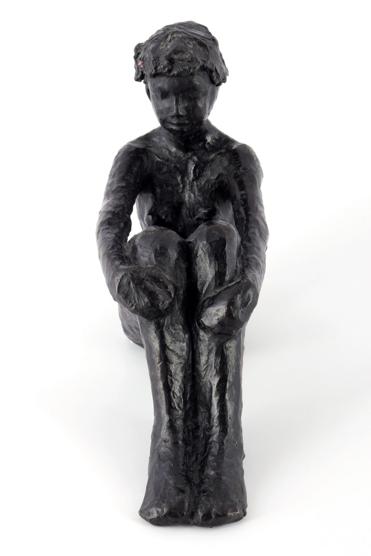 Bronze Frauenakt - sitzende junge Dame, sculpture of a sitting nude, - Bild 2 aus 4