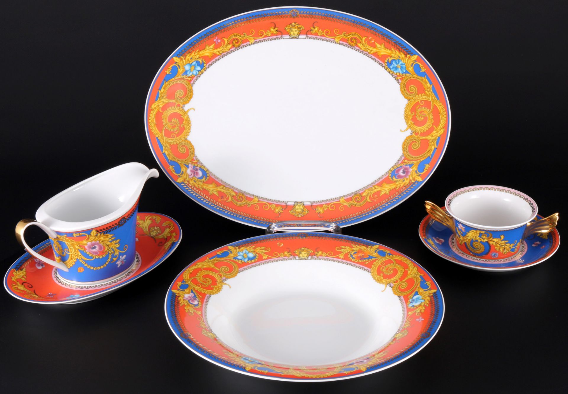 Rosenthal Ikarus Versace Primavera 4-teiliges Speiseporzellan Set, 4-piece dinner set,