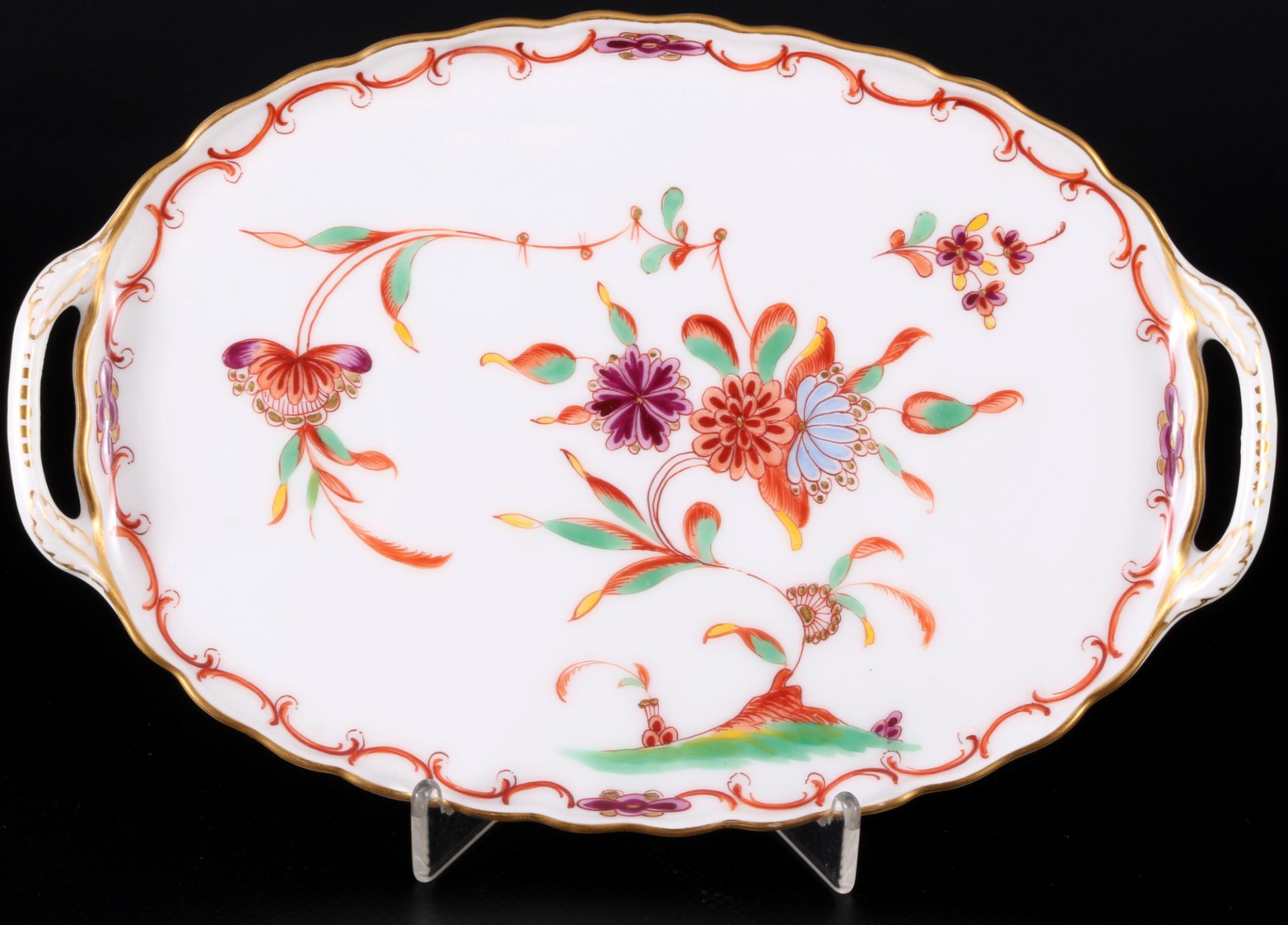 Nymphenburg 4-teiliges Zierporzellan, diverse Dekore, 4-piece decorative / splendor porcelain, - Image 4 of 5